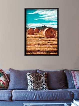September Harvest canvas print interior display - close up.