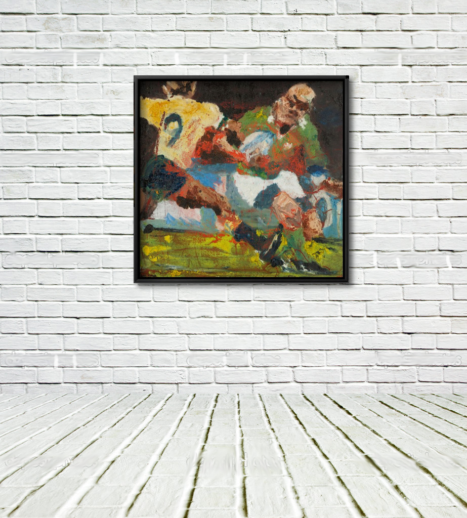 Keith Wood "Takes Two to Tango" Framed Print on Wall with Floor.