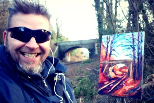 Rod Coyne just finished his first canvas of 2018, and he's still seeing red. "I Walk the Line" 50x70cm, oil on canvas.