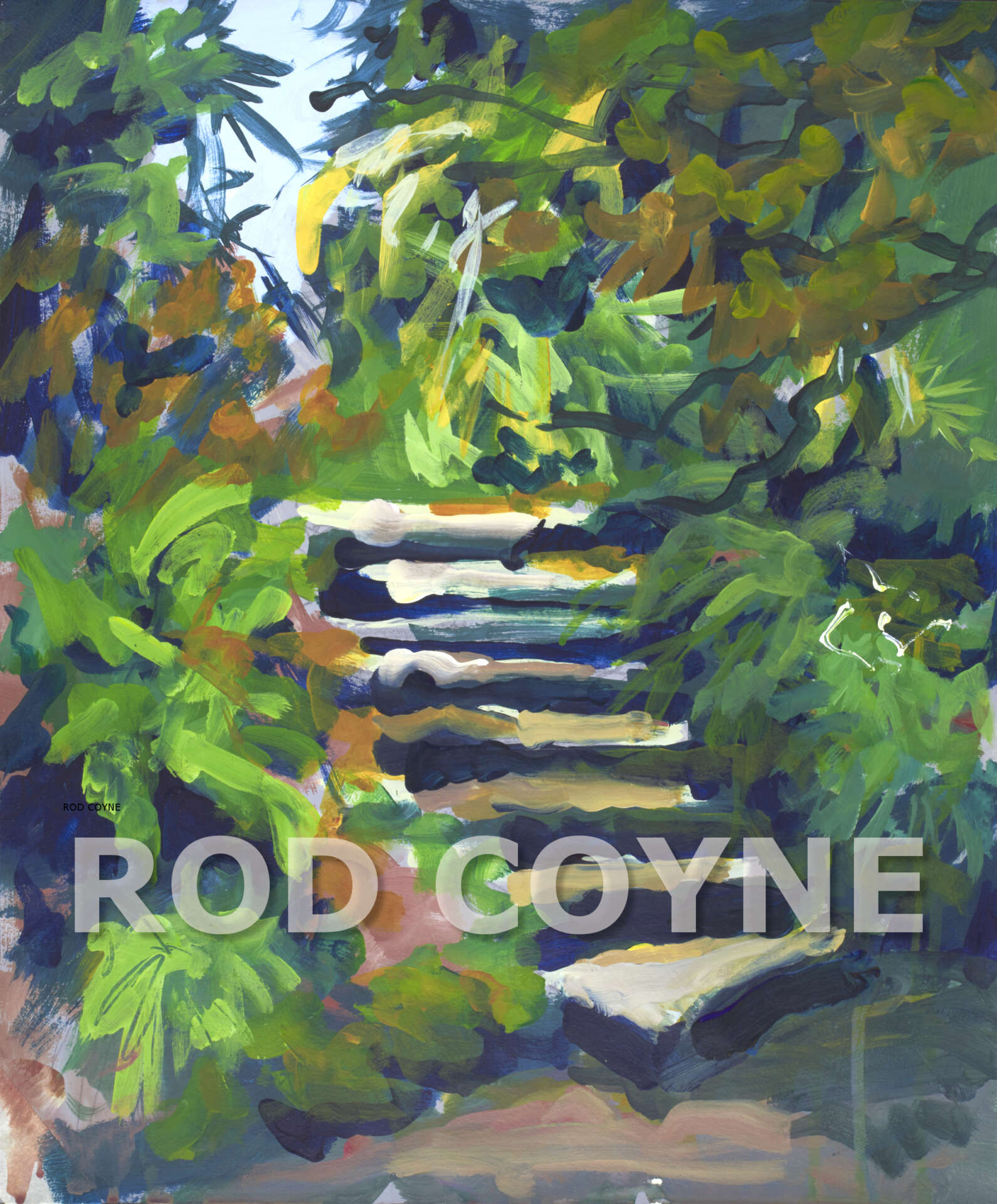 "Kilmacurragh Botanical Stairs" canvas print - Image 2