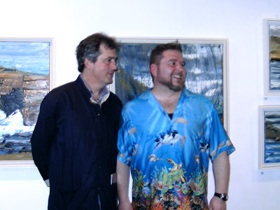 Sebastian Barry launching Rod Coyne's "Decade" exhibition in the Origin Gallery, 2009.