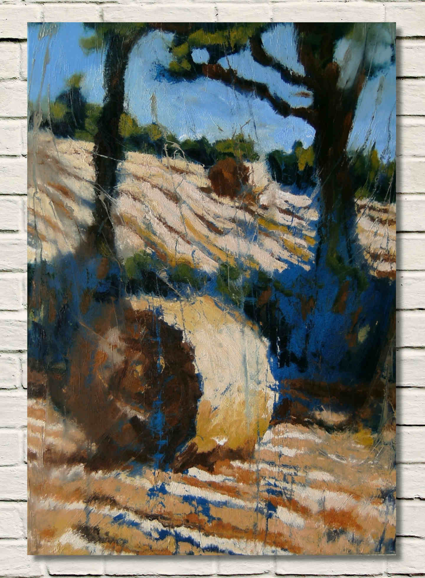 Two Bales, Two Trees by Rod Coyne