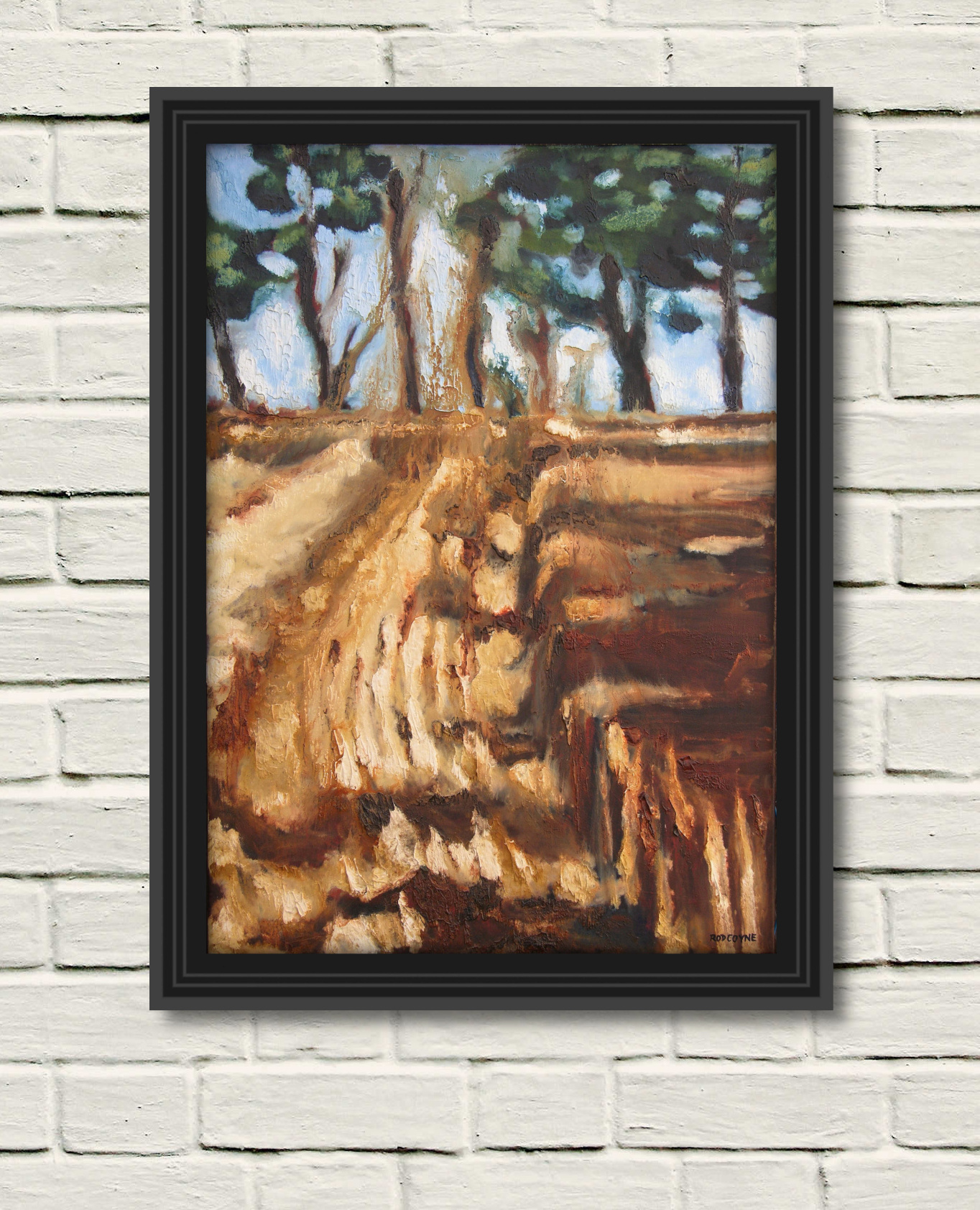 rod coyne's canvas print of his barley harvest painting is shown here