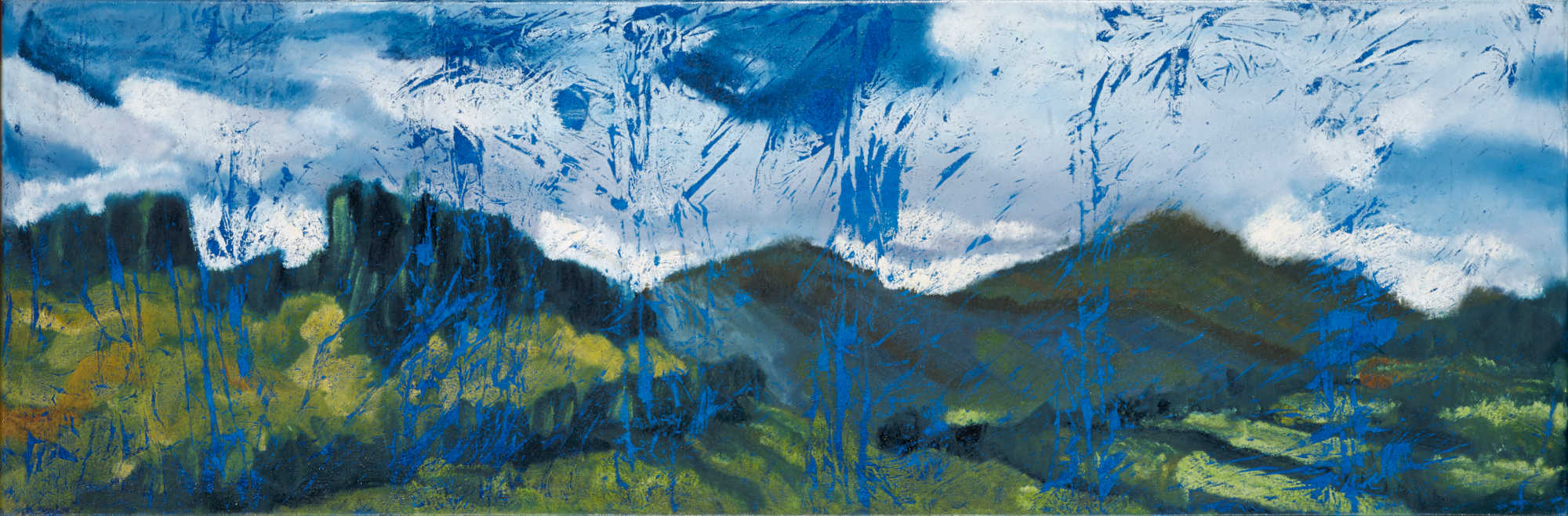 artist rod coyne's landscape "Wicklow Hills" is shown here.