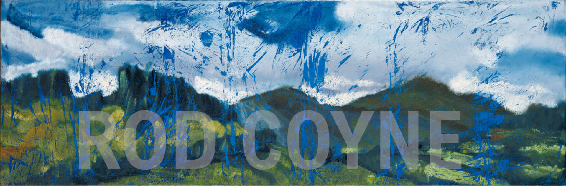 artist rod coyne's landscape "Wicklow Hills" is shown here watermarked.