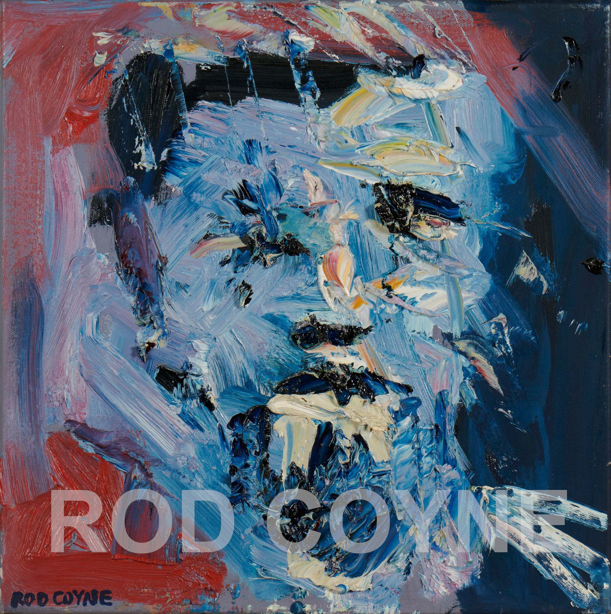 artist rod coyne's portrait Blaue Kunstler" is shown here watermarked.